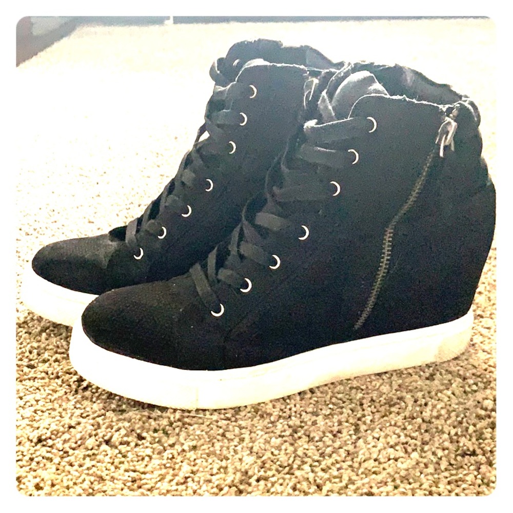 steve madden lynn high-top wedge sneakers